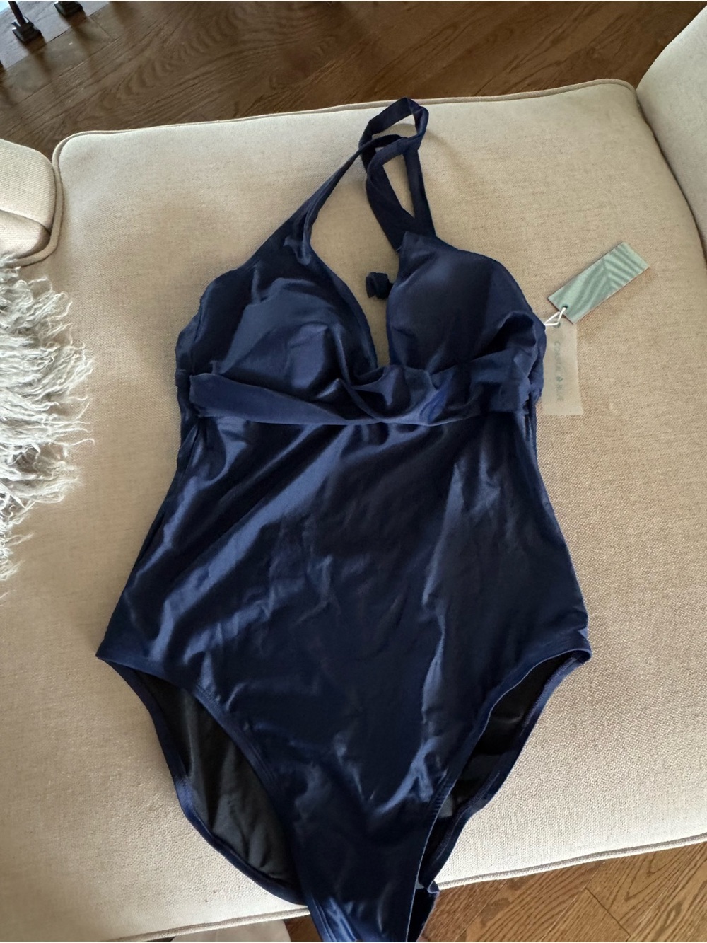 🤑SALE. Woman’s One-Piece Swimsuit - Navy halter NWT